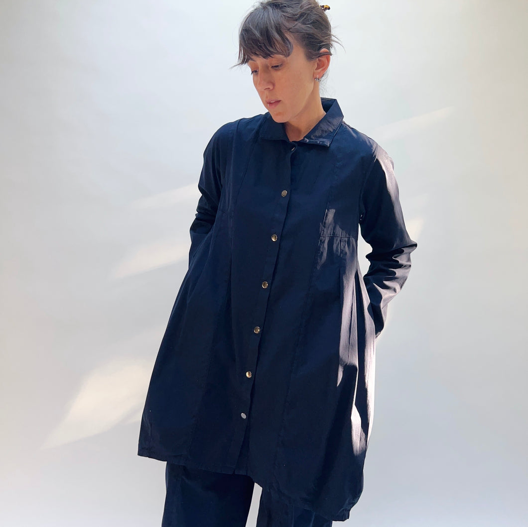 Eleven Stitch | Darted Coat in Indigo