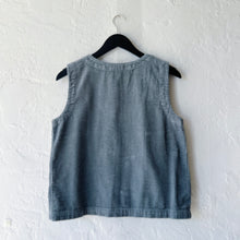 Load image into Gallery viewer, Cut Loose | Lux Corduroy V-Neck Button Down Vest in Seal
