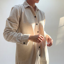 Load image into Gallery viewer, Cut Loose | Long Lux Corduroy Shirt in Moonbeam
