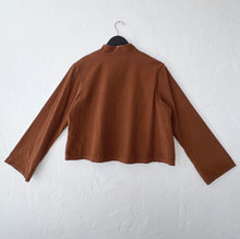 Load image into Gallery viewer, Bryn Walker | Corduroy Standing Collar Crop Jacket in Pinecone

