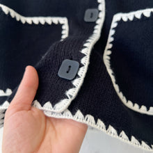 Load image into Gallery viewer, Habitat | Contrast Stitch Cardigan in Black
