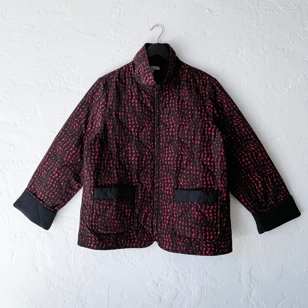 Habitat | Reversible Quilt Puffer Jacket in Wine