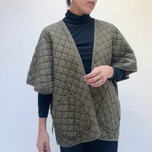 Load image into Gallery viewer, Cut Loose | Quilted Shawl Cardigan in Kelp

