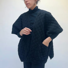 Load image into Gallery viewer, Cut Loose | Quilted Shawl Cardigan in Black
