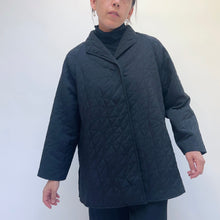 Load image into Gallery viewer, Habitat | Kaleidoscope Quilt Swing Coat in Black
