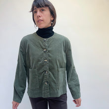 Load image into Gallery viewer, Cut Loose | Pinwheel Corduroy Barrel Sleeve Jacket in Kelp
