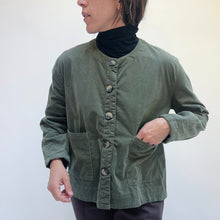 Load image into Gallery viewer, Cut Loose | Pinwheel Corduroy Barrel Sleeve Jacket in Kelp
