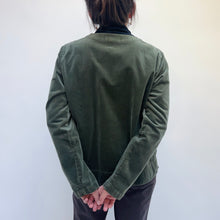Load image into Gallery viewer, Cut Loose | Velour Crop Jacket in Kelp
