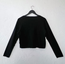 Load image into Gallery viewer, Cut Loose | Marble Knit Cropped Cardigan in Black
