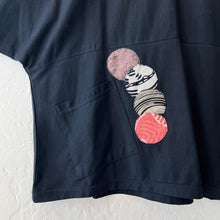 Load image into Gallery viewer, Yaza | Circle Patchwork Jersey Top in Black
