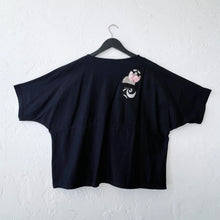 Load image into Gallery viewer, Yaza | Circle Patchwork Jersey Top in Black
