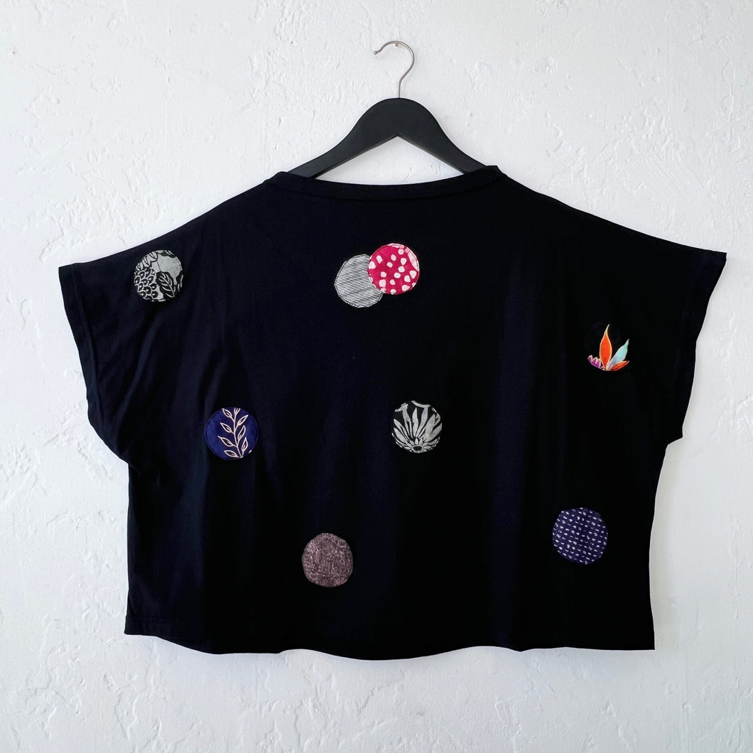 Yaza | Patchwork Jersey Crop in Bubble