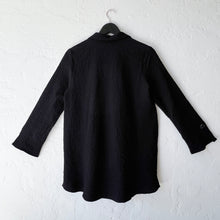 Load image into Gallery viewer, Habitat | Pucker Weave Tunic Shirt in Black
