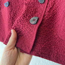 Load image into Gallery viewer, Habitat | Crinkle Crepe Swing Jacket in Wine
