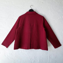 Load image into Gallery viewer, Habitat | Crinkle Crepe Swing Jacket in Wine
