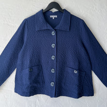 Load image into Gallery viewer, Habitat | Crinkle Crepe Swing Jacket in Navy

