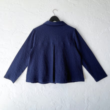 Load image into Gallery viewer, Habitat | Crinkle Crepe Swing Jacket in Navy
