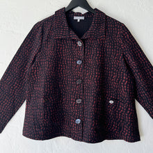Load image into Gallery viewer, Habitat | Mosaic Crinkle Crepe Swing Jacket in Wine
