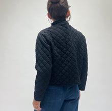 Load image into Gallery viewer, Cut Loose | Quilted Three Button Crop Jacket in Black

