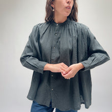 Load image into Gallery viewer, Ichi Antiquités | Striped Linen Shirt in Charcoal
