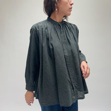 Load image into Gallery viewer, Ichi Antiquités | Striped Linen Shirt in Charcoal
