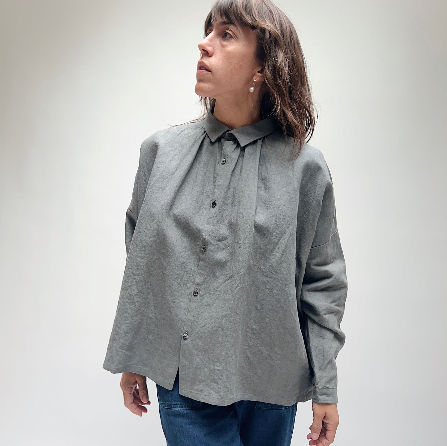 Ichi Antiquités | Linen Shirt in Khaki