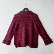 Load image into Gallery viewer, Confetti Funnel Neck Pullover in Wine
