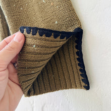 Load image into Gallery viewer, Harvest Tweed Zip Neck Sweater in Avocado
