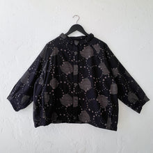 Load image into Gallery viewer, Mona Lisa | Ruched Collar Modern Circle Fleece Lined Jacket in Black
