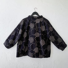 Load image into Gallery viewer, Mona Lisa | Ruched Collar Modern Circle Fleece Lined Jacket in Black
