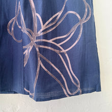 Load image into Gallery viewer, Mona Lisa | Button Front Dress in Dark Blue Pen Flower Print
