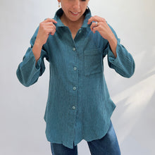 Load image into Gallery viewer, Mill Valley | Boyfriend Button Down in Teal
