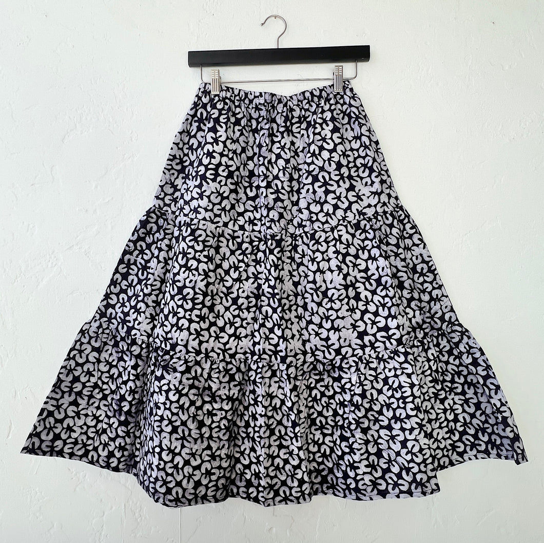 Fahari Bazaar | Sula Skirt in Black & White Clover