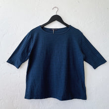Load image into Gallery viewer, Cut Loose | Elbow Sleeve Top in Naval Stripe
