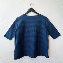 Load image into Gallery viewer, Cut Loose | Elbow Sleeve Top in Naval Stripe
