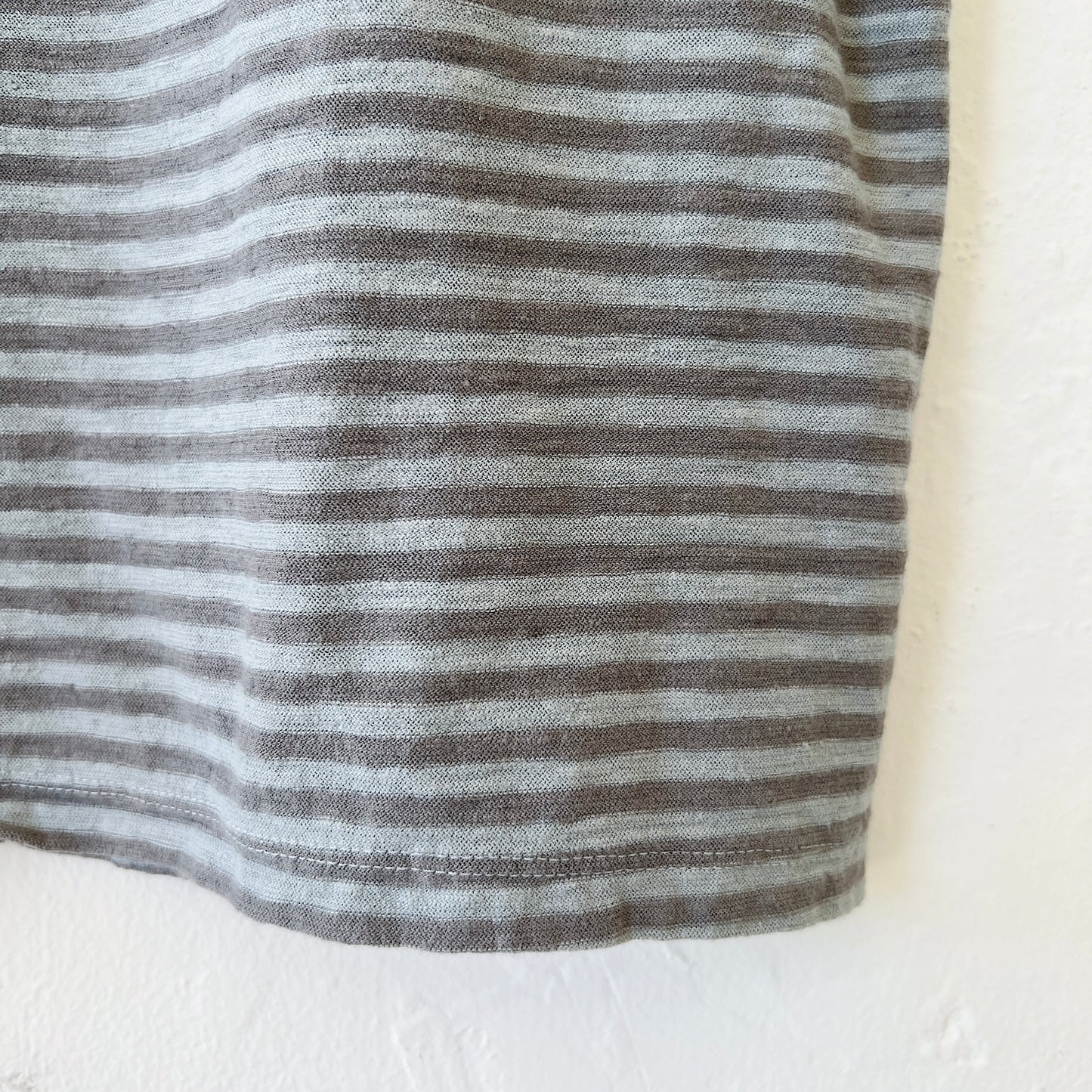 Elbow Sleeve Top in Overcast Stripe