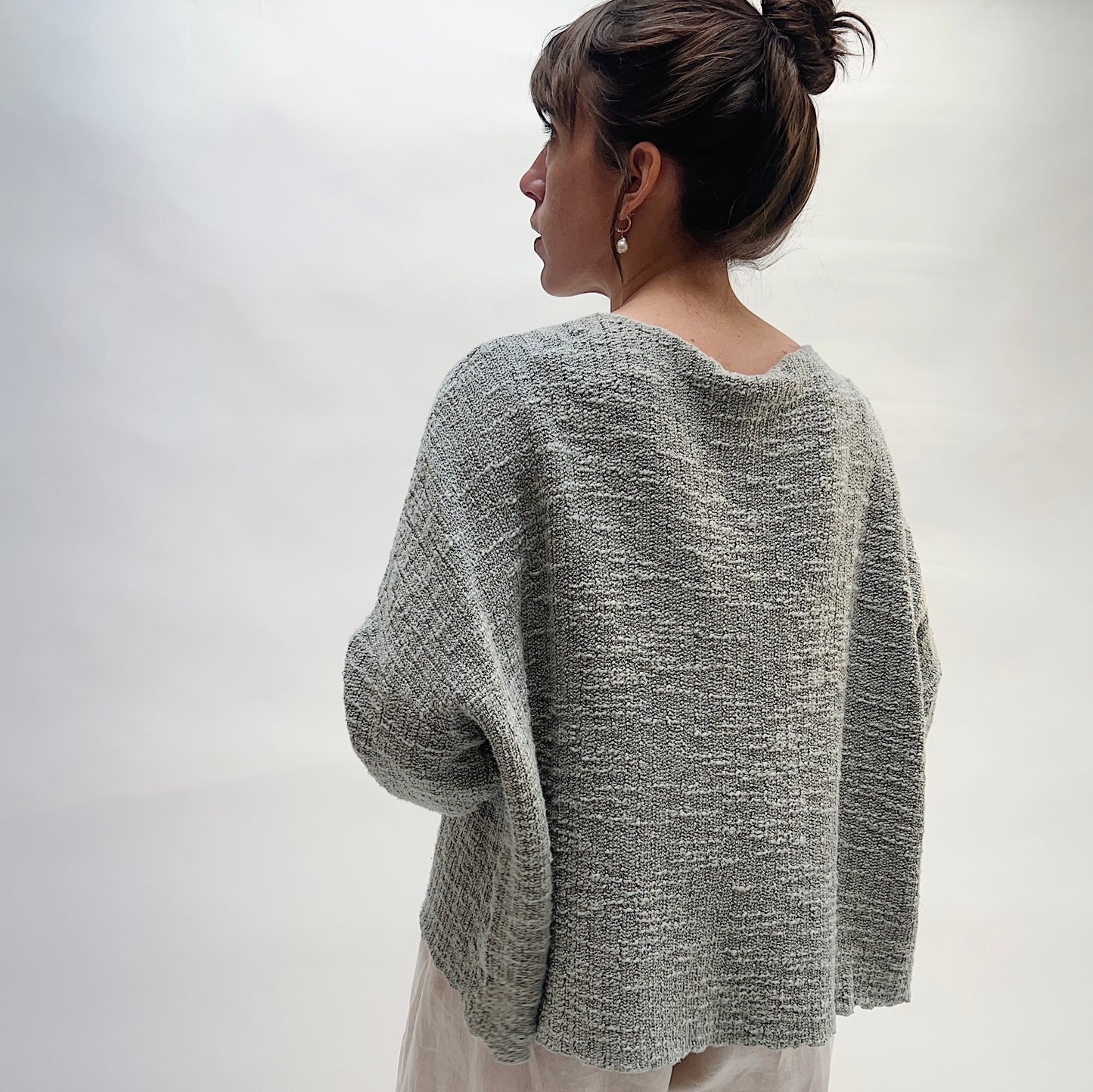Cut Loose | Knit Pocket Pullover in Overcast