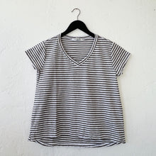 Load image into Gallery viewer, Cut Loose | V-Neck Tee in Laundered Stripe

