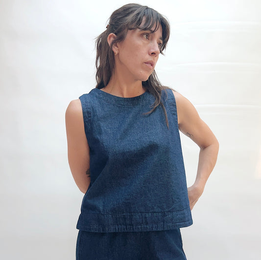 Denim Boxy Tank
