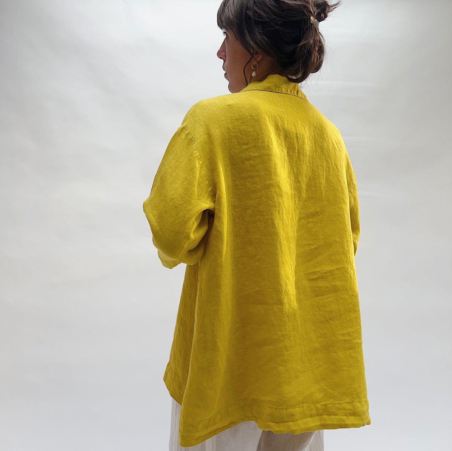 Bryn Walker | Linen Button Front Shirt in Ambrosia