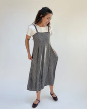 Load image into Gallery viewer, Cut Loose | Crinkle Check Jumpsuit in Black
