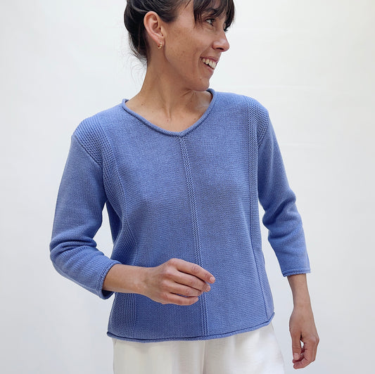 Shoreside V-Neck in Iris