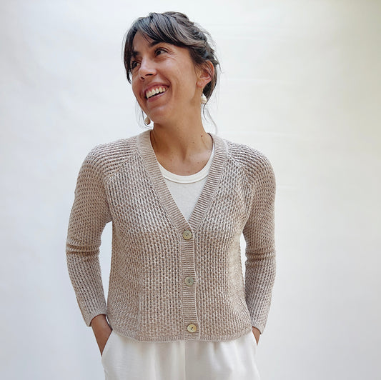 Coast Crochet Cardigan in Willow