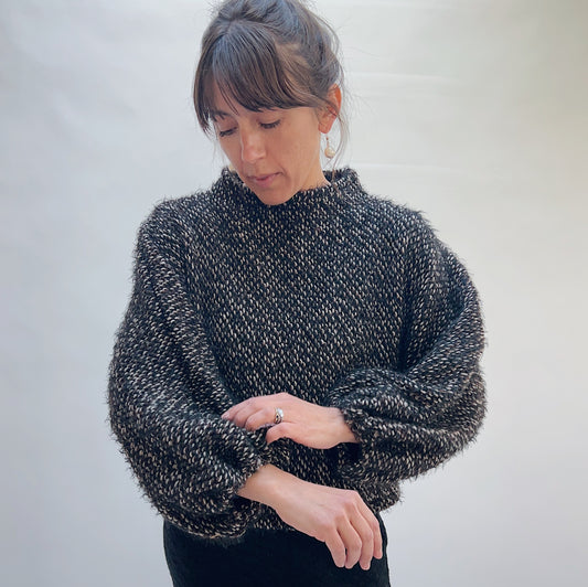 Anna Sweater in Nero Knit