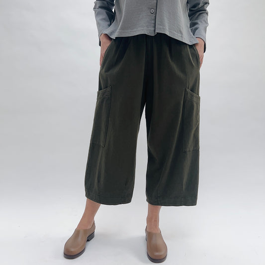 Pacific Cotton | Cotton Pasha Pant in Peppercorn