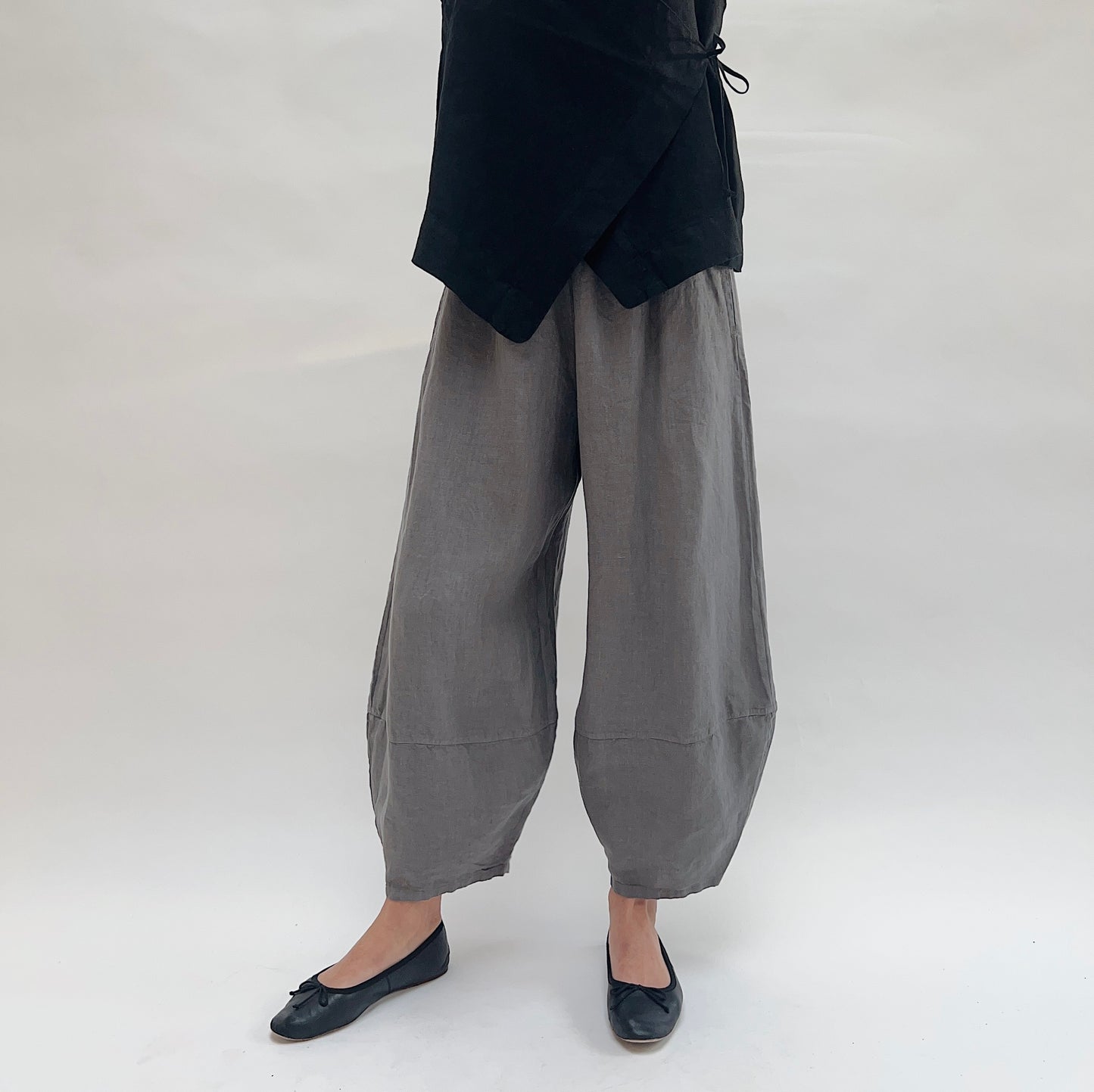 Linen Oliver Pant in Zinc
