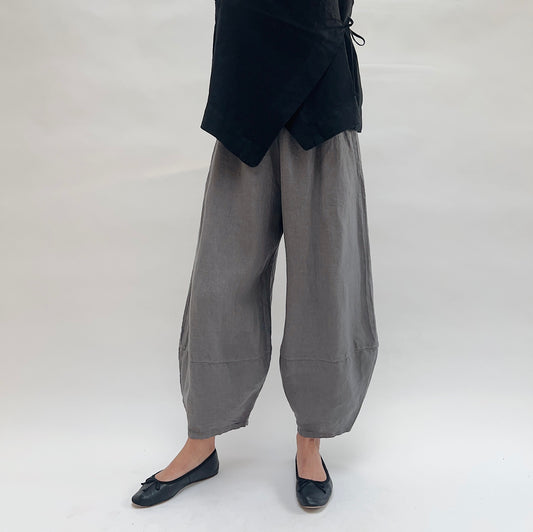 Linen Oliver Pant in Zinc