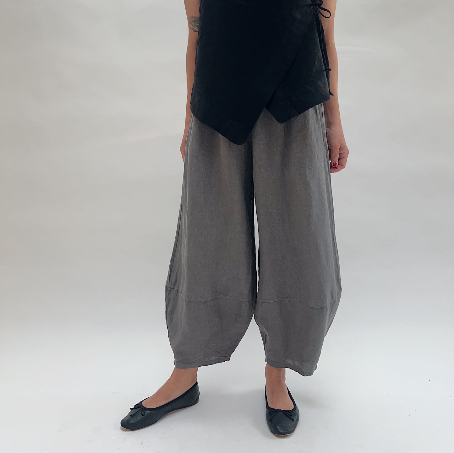 Linen Oliver Pant in Zinc