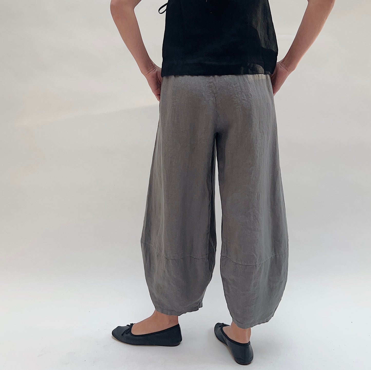 Linen Oliver Pant in Zinc