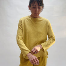 Load image into Gallery viewer, North Star Base | Long Sleeve Double Cotton Beach Tee in Sweet Lime
